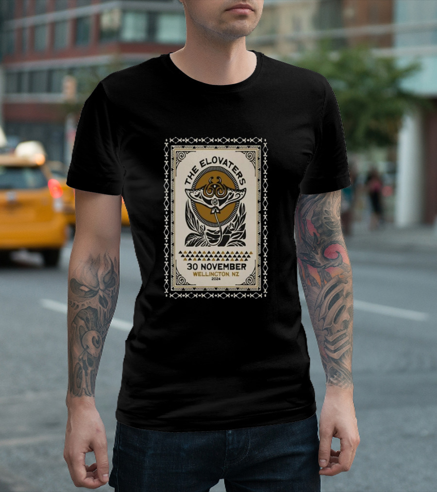 The Elovaters 30 November 2024 Wellington NZ Tour Tribal T-Shirt
