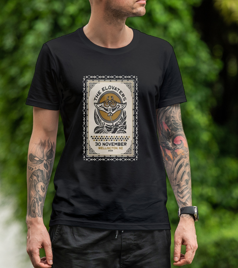 The Elovaters 30 November 2024 Wellington NZ Tour Tribal T-Shirt