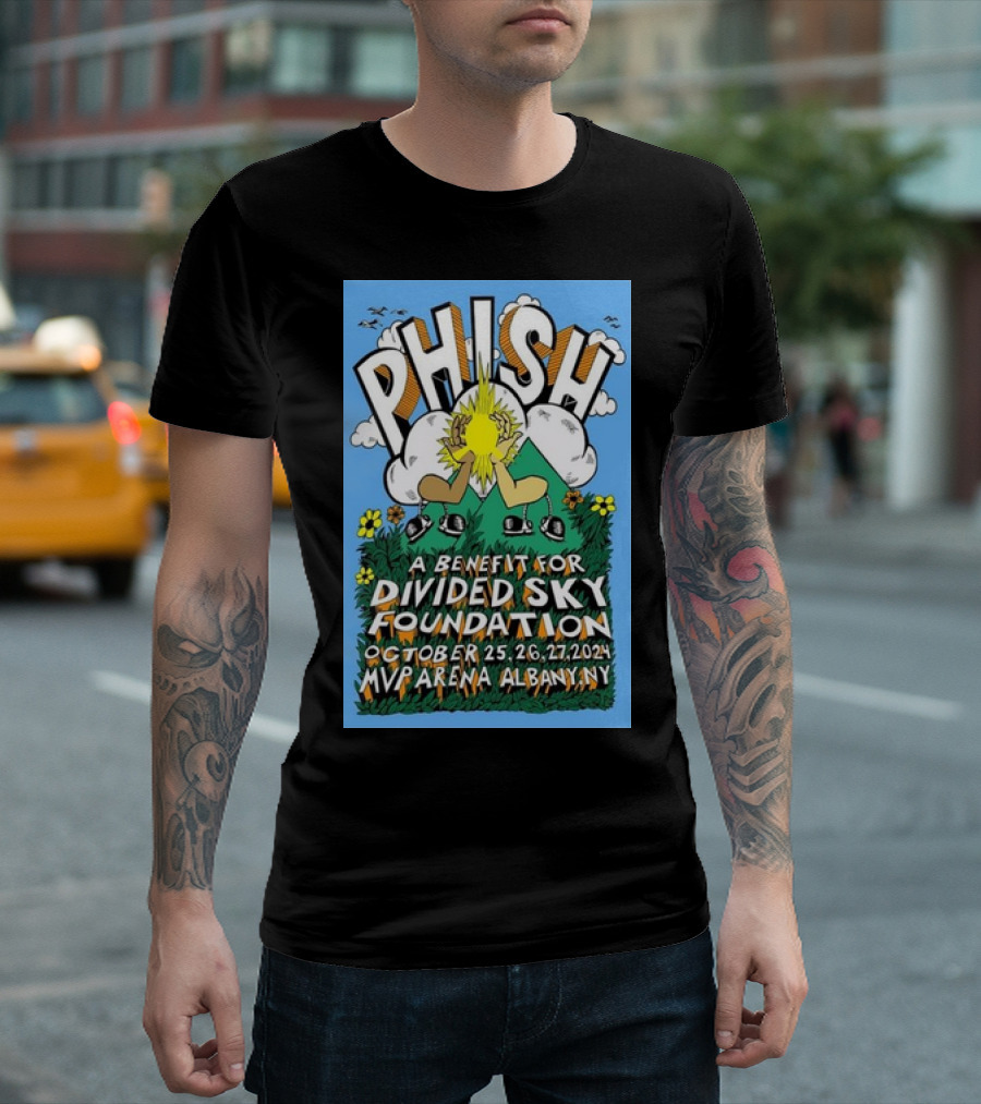 Phish A Benefit for Divided Sky Foundation at MVP Arena Albany NY October 25-27 T-Shirt