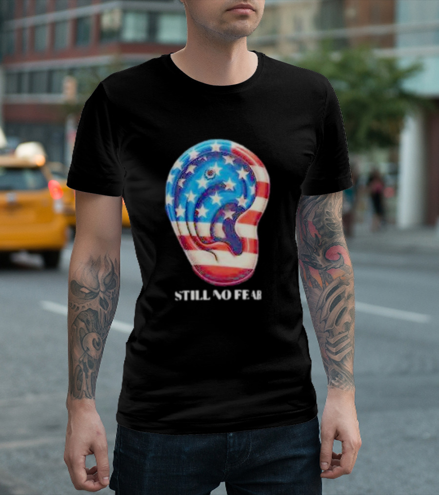 Still No Fear American Flag Ear T-Shirt