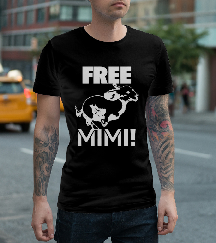 Free Mimi Running Cow T-Shirt