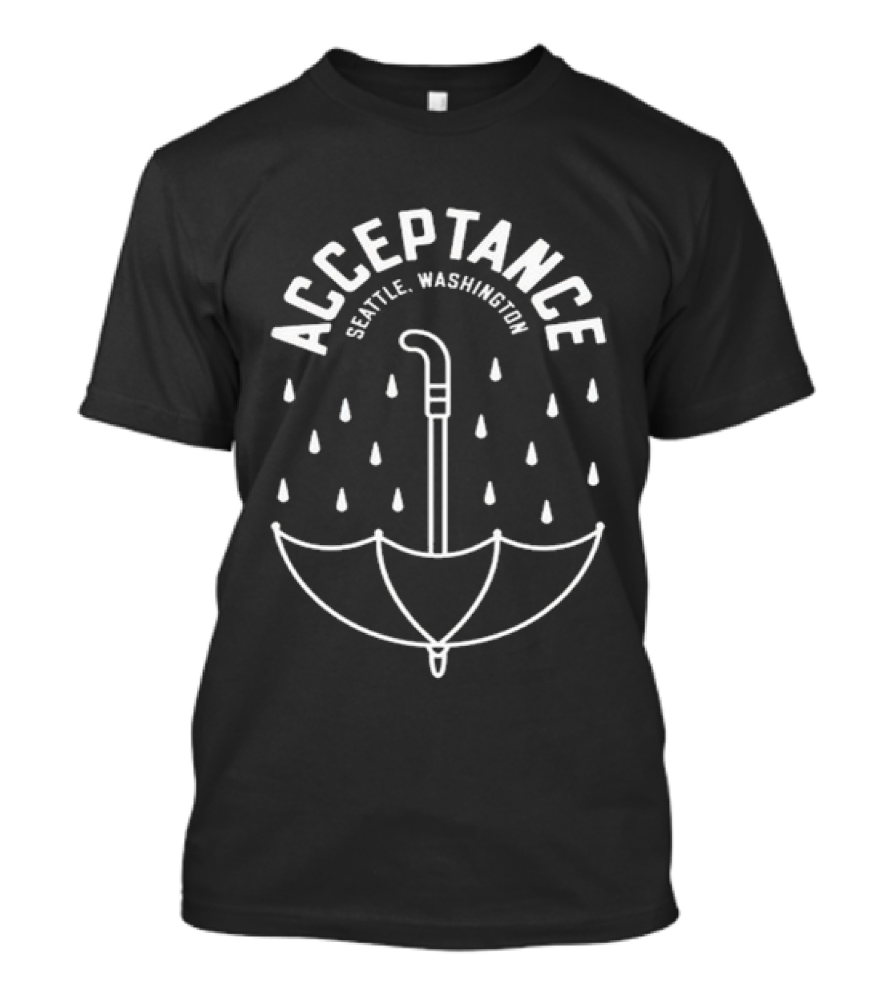 Acceptance Seattle Washington Umbrella Rain Icon Toddler Band T-Shirt