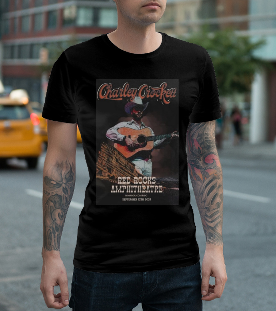 Charley Crockett Red Rocks Amphitheatre Morrison Colorado September 12th T-Shirt