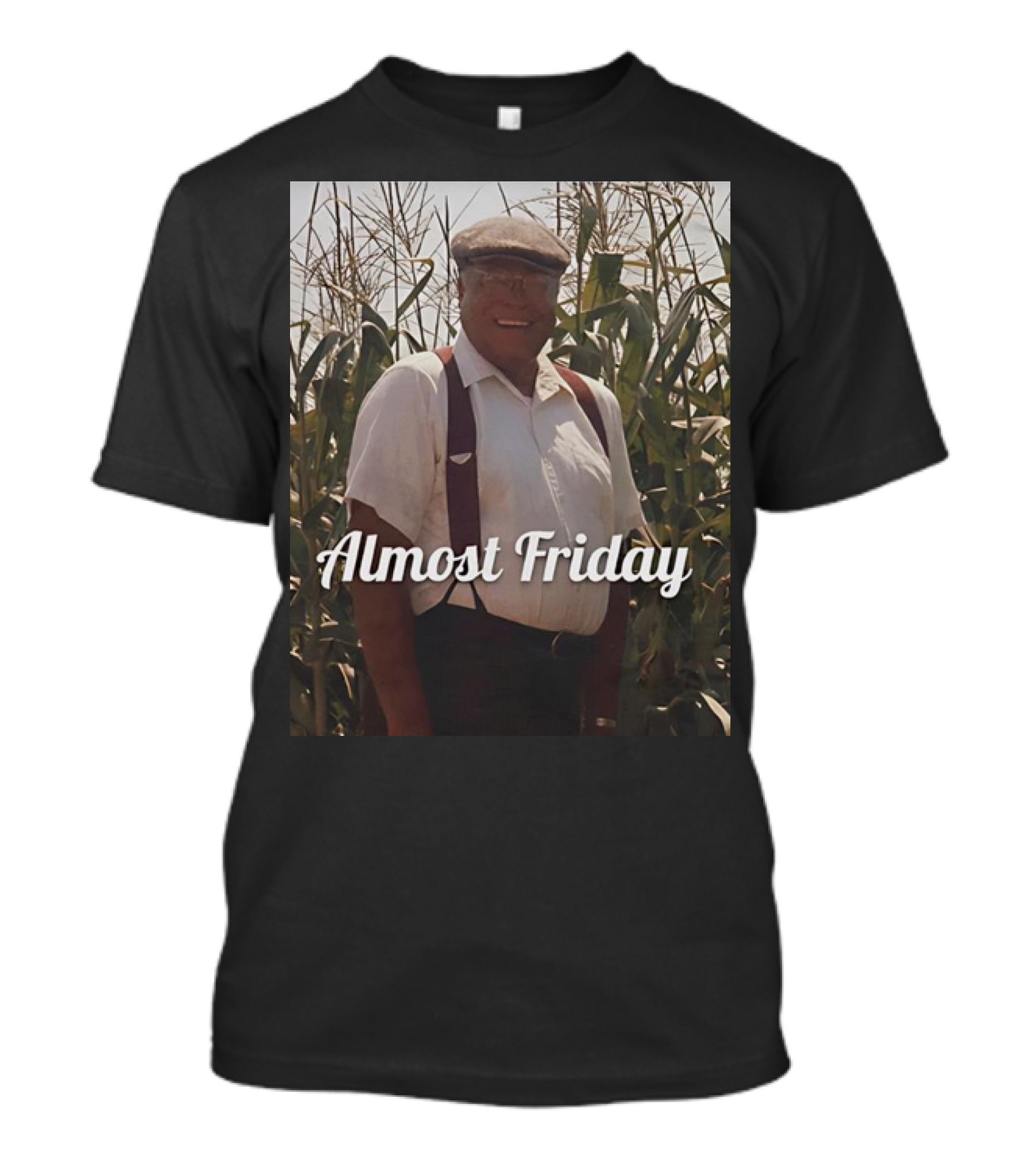 Almost Friday Cornfield Vintage Farmer Look T-Shirt