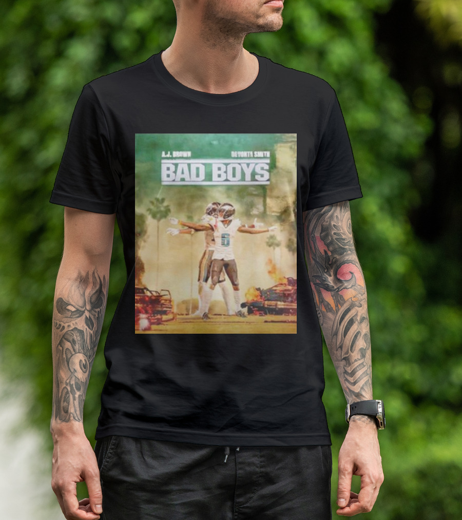 Philadelphia Eagles AJ Brown Devonta Smith Football Bad Boys T-Shirt
