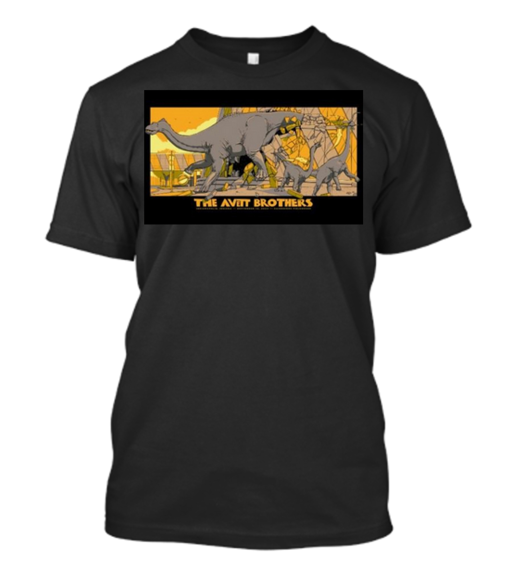The Avett Brothers Gainbridge Fieldhouse Concert Poster Indianapolis IN September 12 2024 Dinosaurs T-Shirt