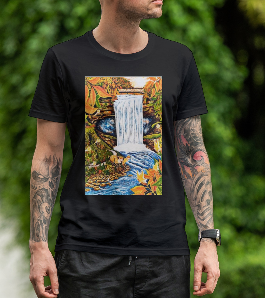 Goose The Armory In Minneapolis MN September 14 2024 Waterfall And Autumn Leaves T-Shirt