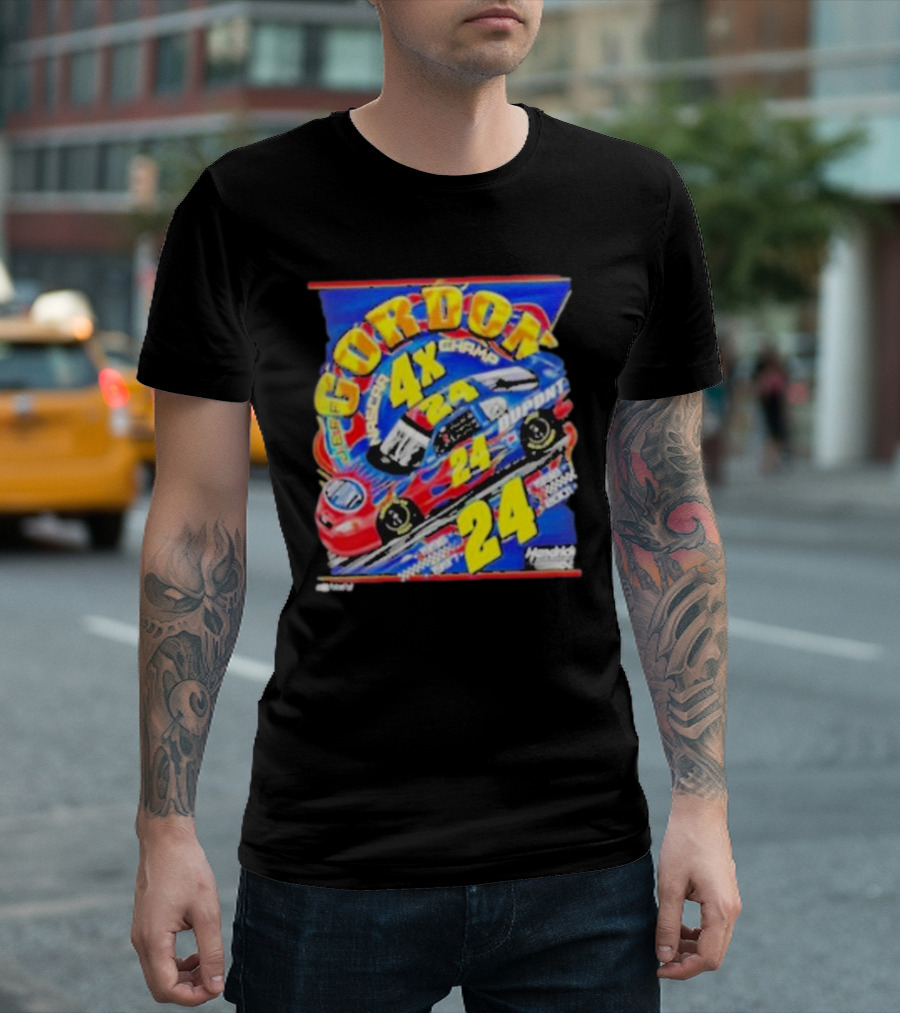 Gordon 4X Champ 24 Dupont Hendrick Motorsports NASCAR Racing T-Shirt