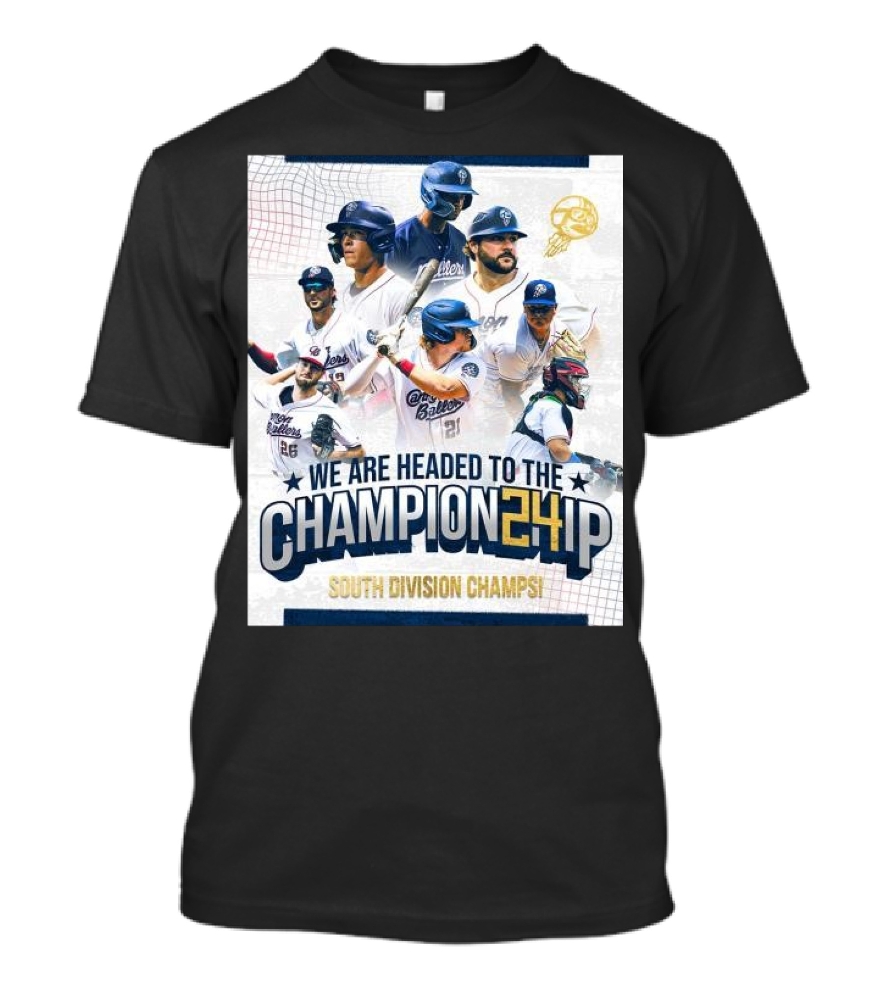 Kannapolis Cannon Ballers 2024 Champion24ip South Division Champs T-Shirt