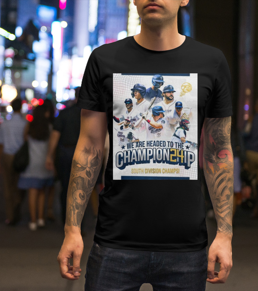 Kannapolis Cannon Ballers 2024 Champion24ip South Division Champs T-Shirt