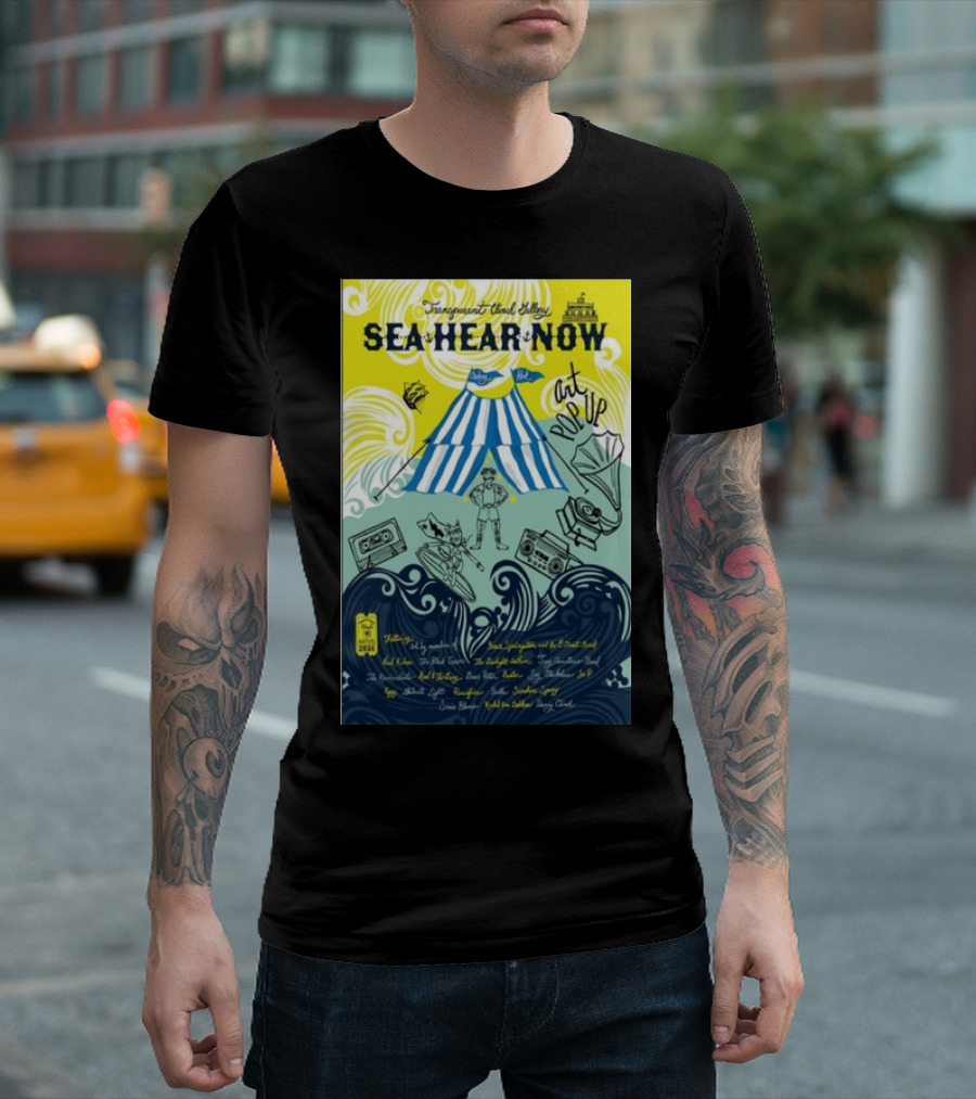 Asbury Park Sea Hear Now Festival Art Pop Up Sep 14-15 2024 Monmouth Beach New Jersey T-Shirt