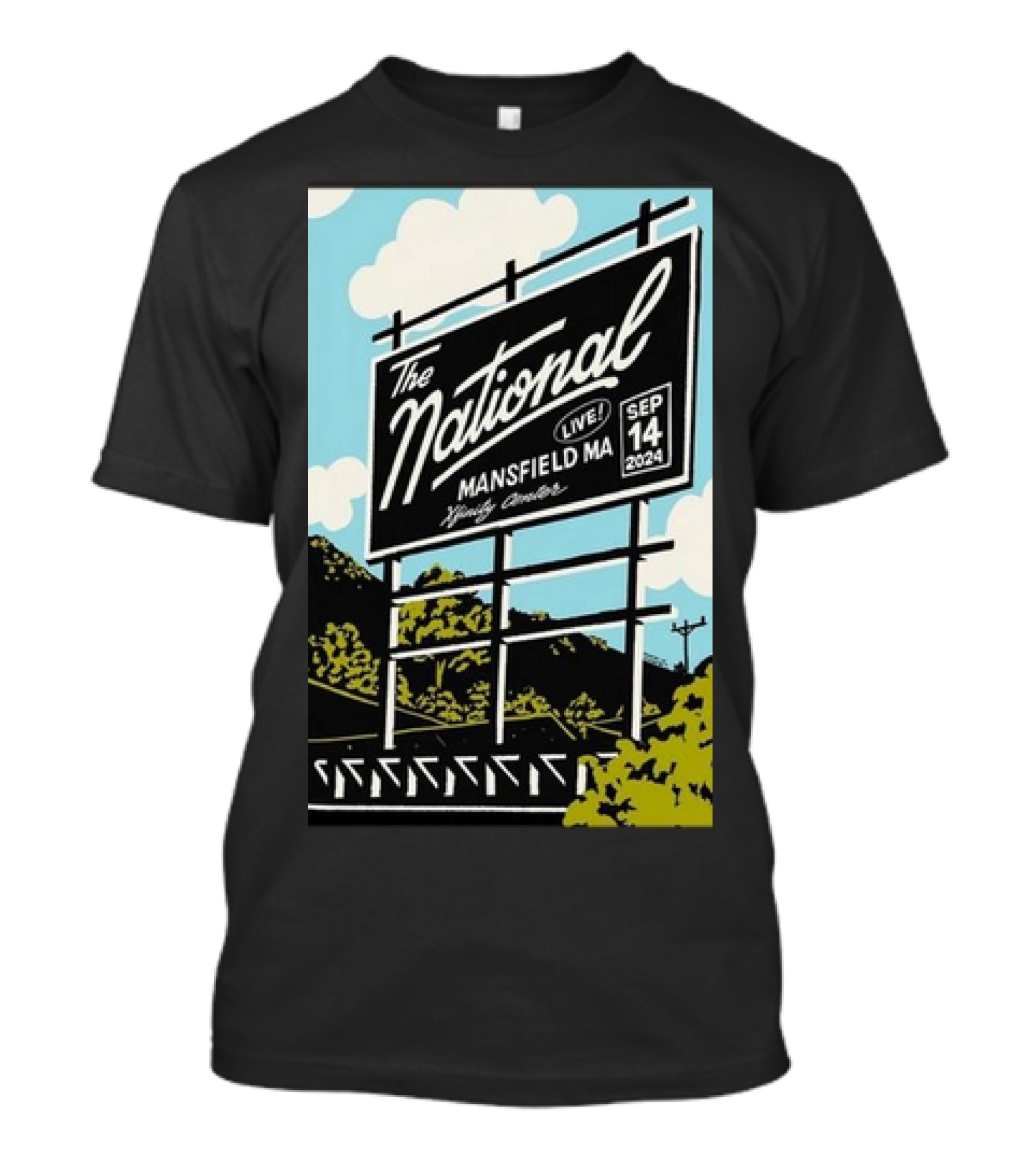 The National Live At Mansfield MA Xfinity Center September 14 2024 Concert T-Shirt