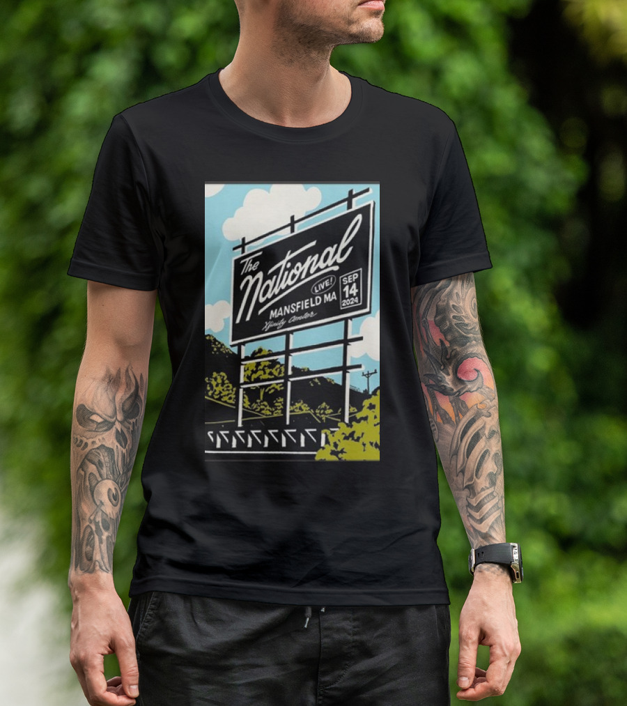 The National Live At Mansfield MA Xfinity Center September 14 2024 Concert T-Shirt