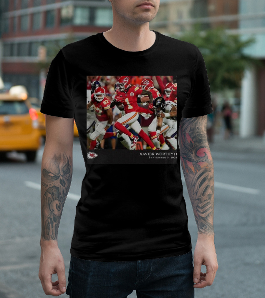 Xavier Worthy Kansas City Chiefs NFL Week 1 September 5 T-Shirt