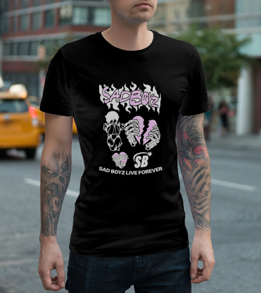 Sad Boyz Live Forever Sadboyz Sadboyz Club Corridos Tumbados H Belicos Mexico Music T-Shirt
