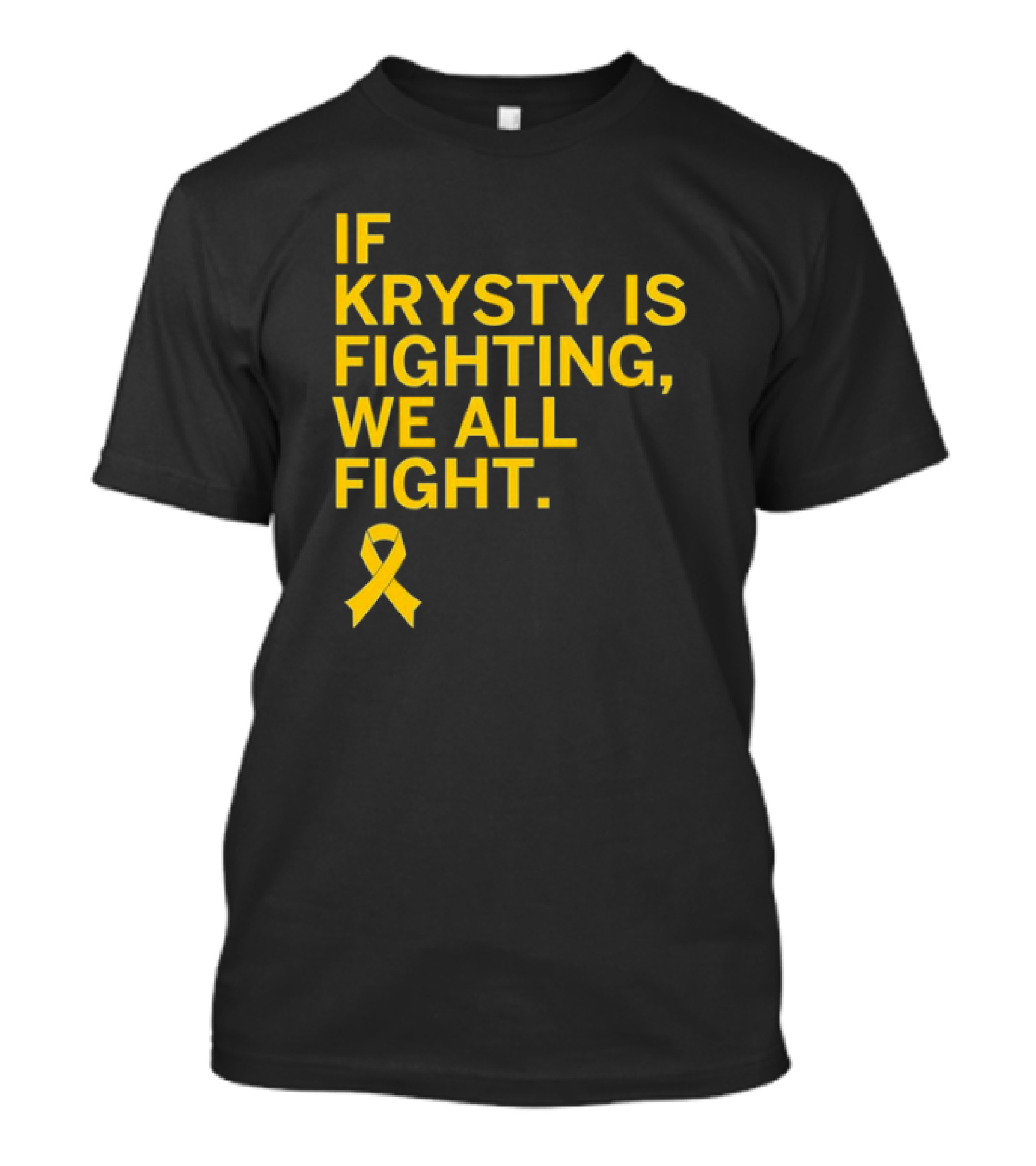 Kate Martin Caitlin Clark Megan If Krysty Is Fighting We All Fight Yellow Ribbon Support T-Shirt