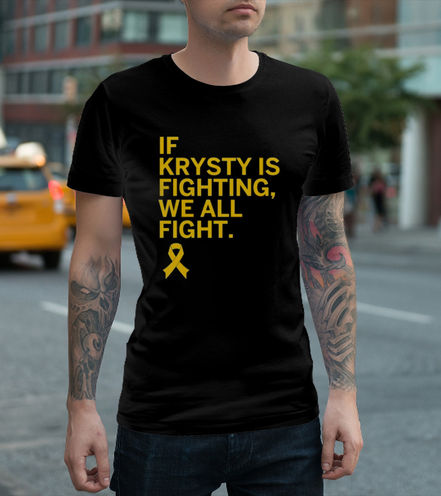 Kate Martin Caitlin Clark Megan If Krysty Is Fighting We All Fight Yellow Ribbon Support T-Shirt