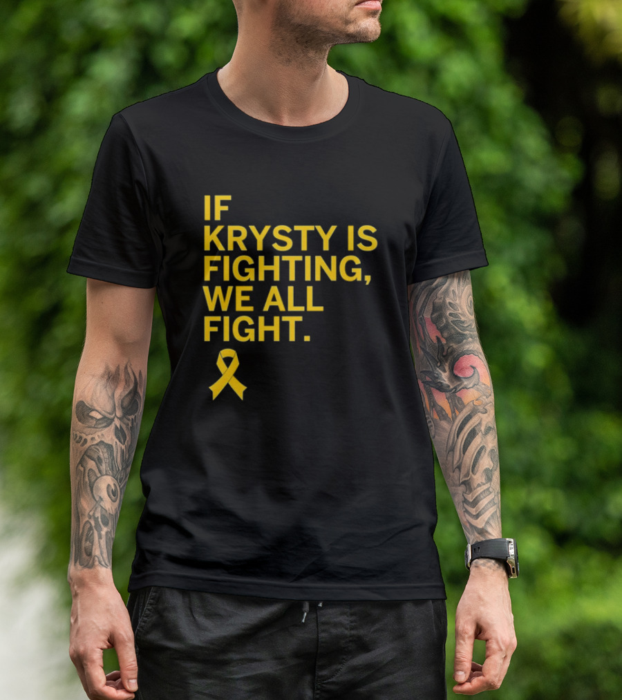Kate Martin Caitlin Clark Megan If Krysty Is Fighting We All Fight Yellow Ribbon Support T-Shirt