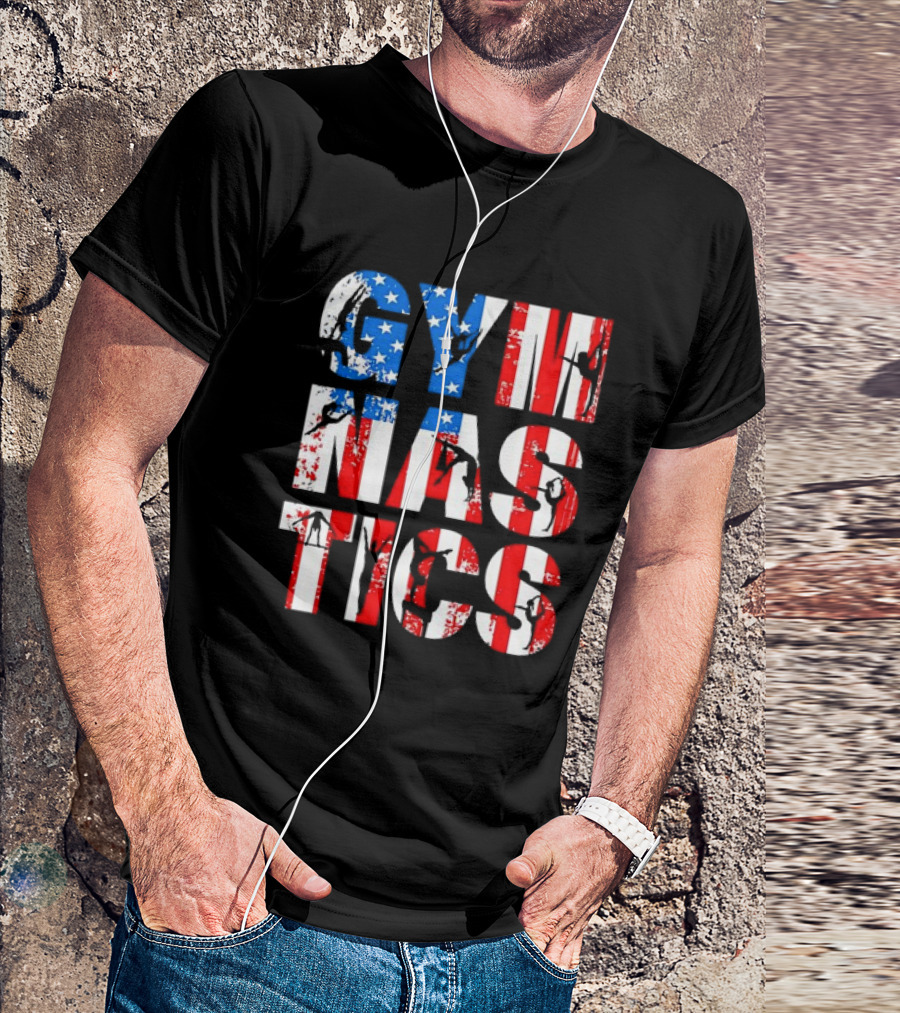 American Flag Gymnastics Team Lovers USA Gymnast T-Shirt