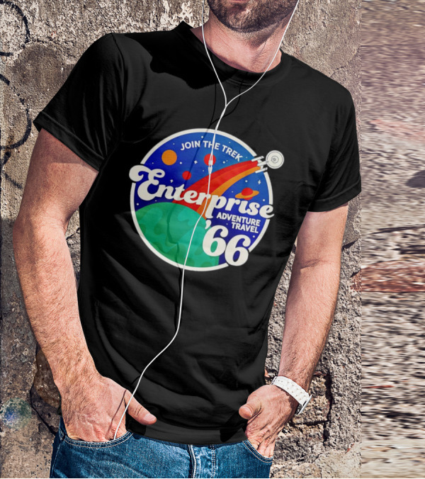 Join The Trek '66 Enterprise Adventure Travel Space Journey T-Shirt