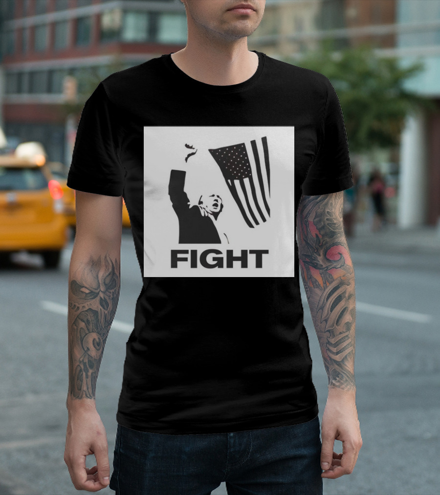 Fight American Flag Trump T-Shirt