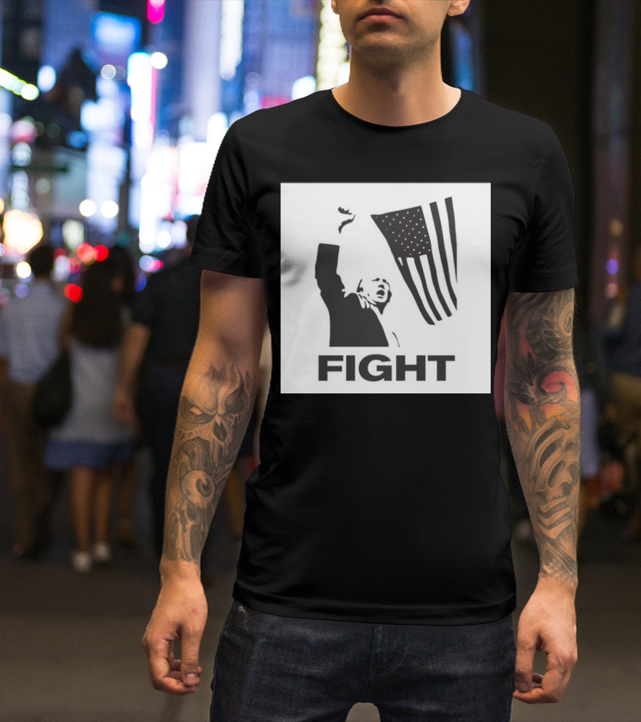 Fight American Flag Trump T-Shirt