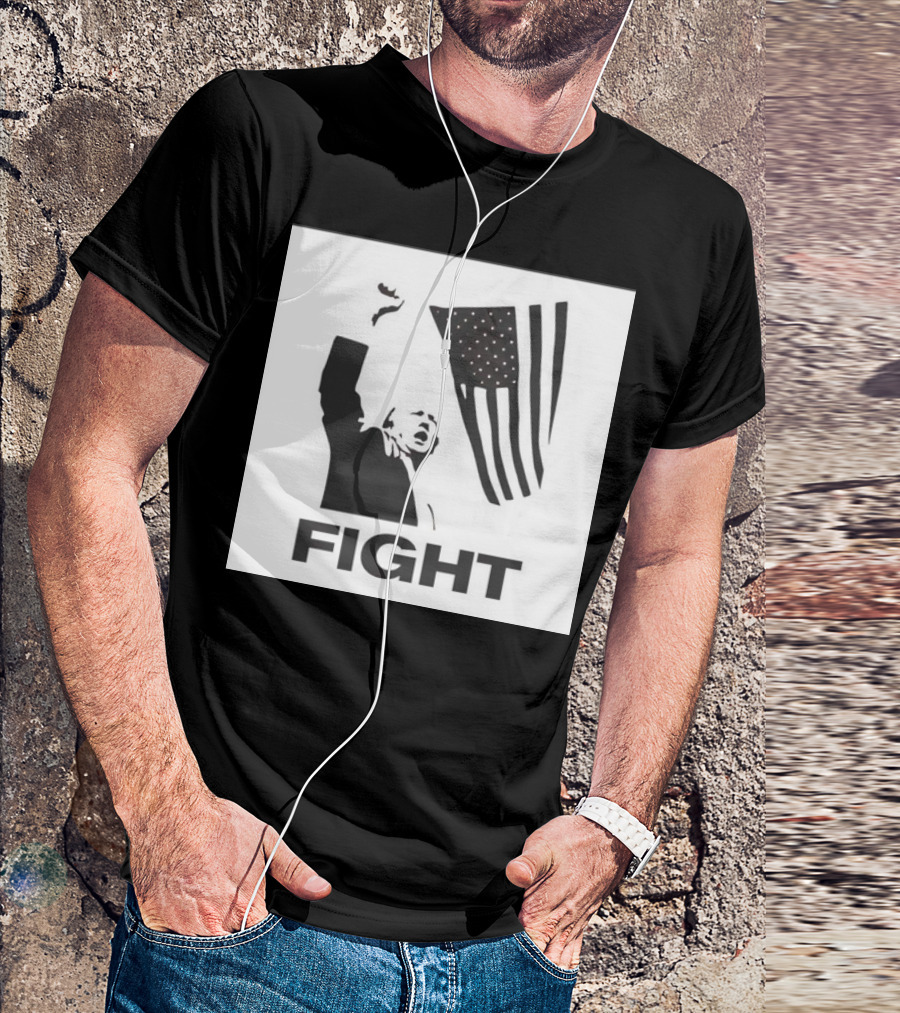 Fight American Flag Trump T-Shirt