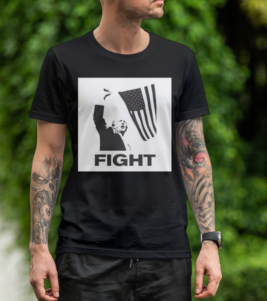 Fight American Flag Trump T-Shirt