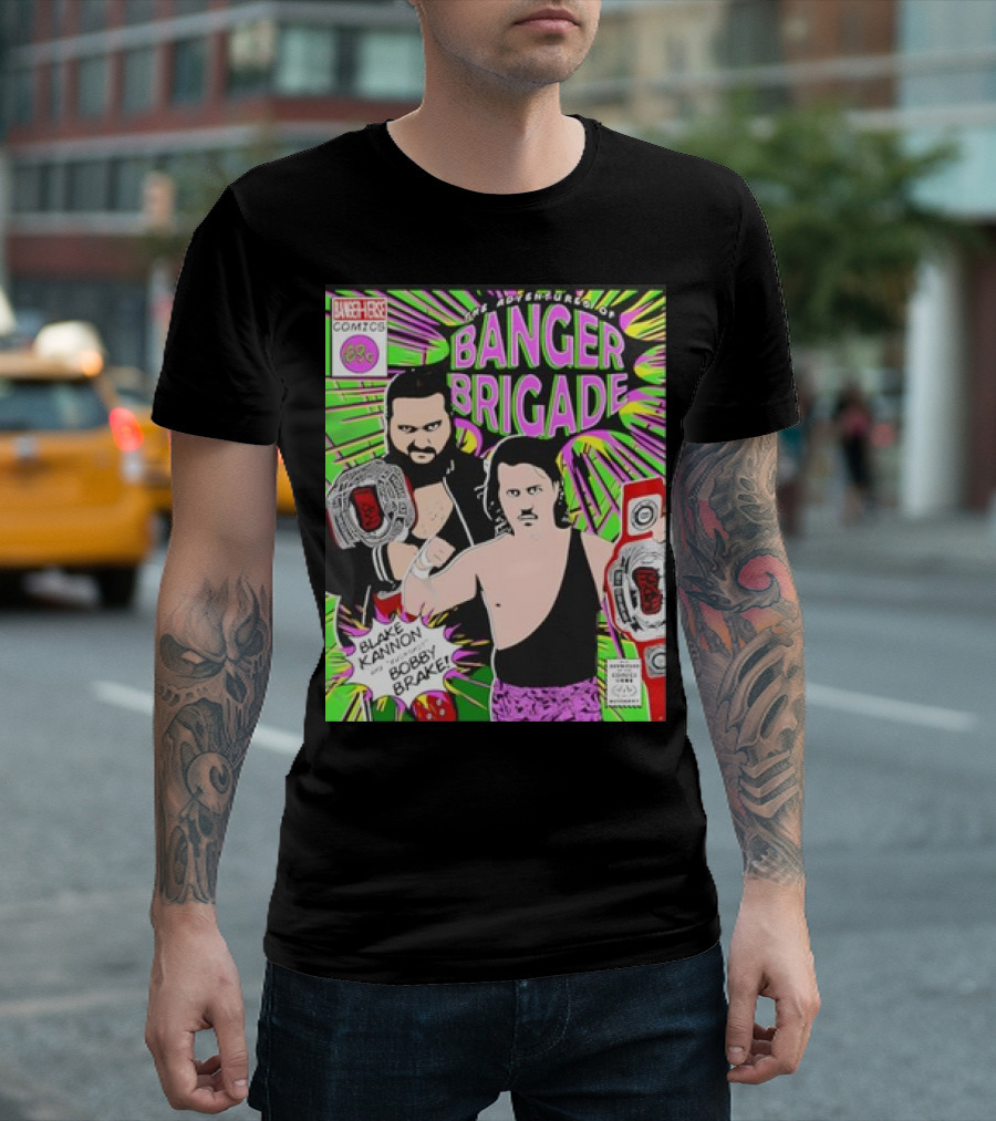 The Adventures of Blake Kannon Bobby Brake Banger Brigade Comic Book Interhorse Comics T-Shirt