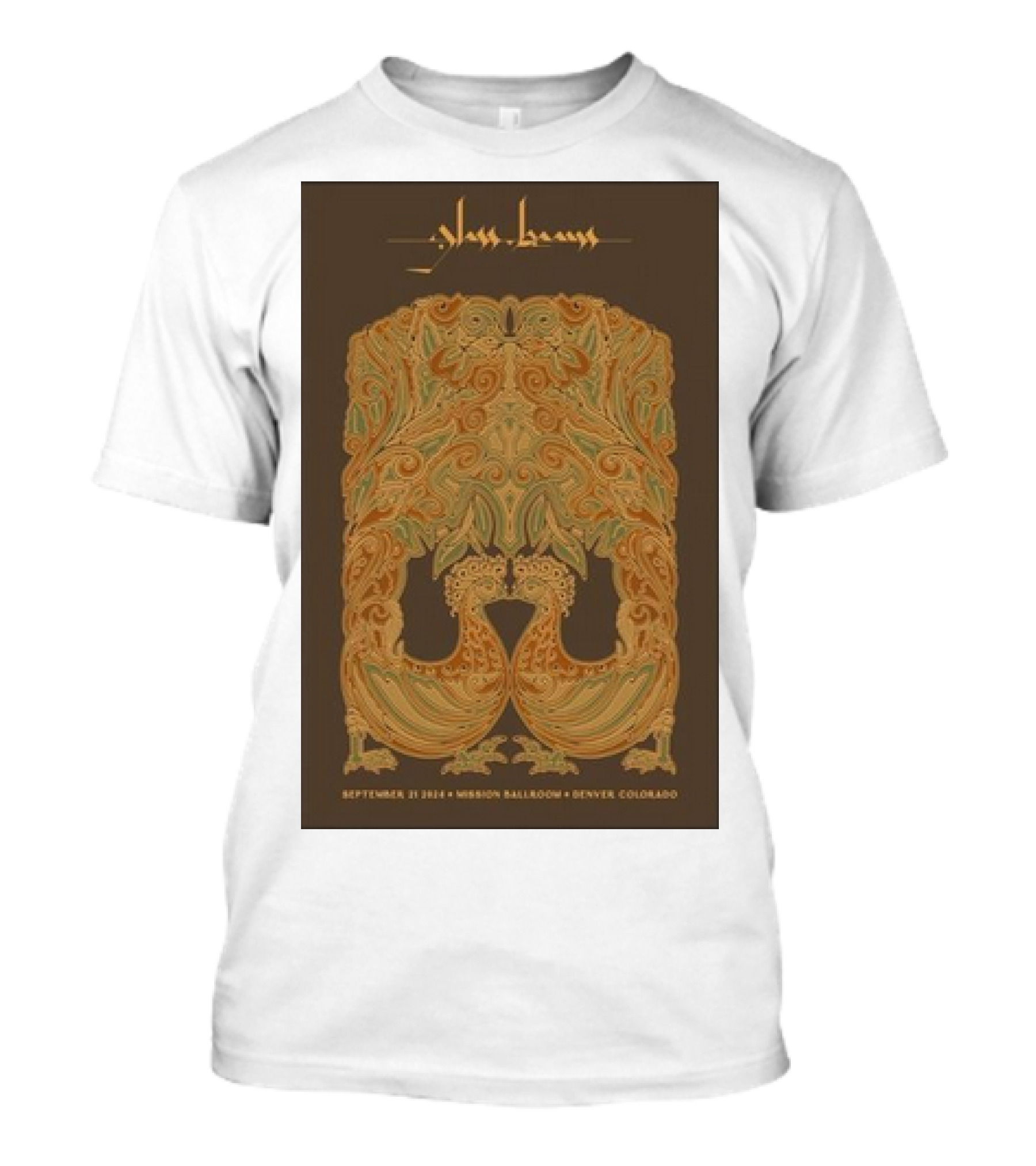 Glass Beams September 21 2024 Mission Ballroom Denver Colorado Ornate T-Shirt