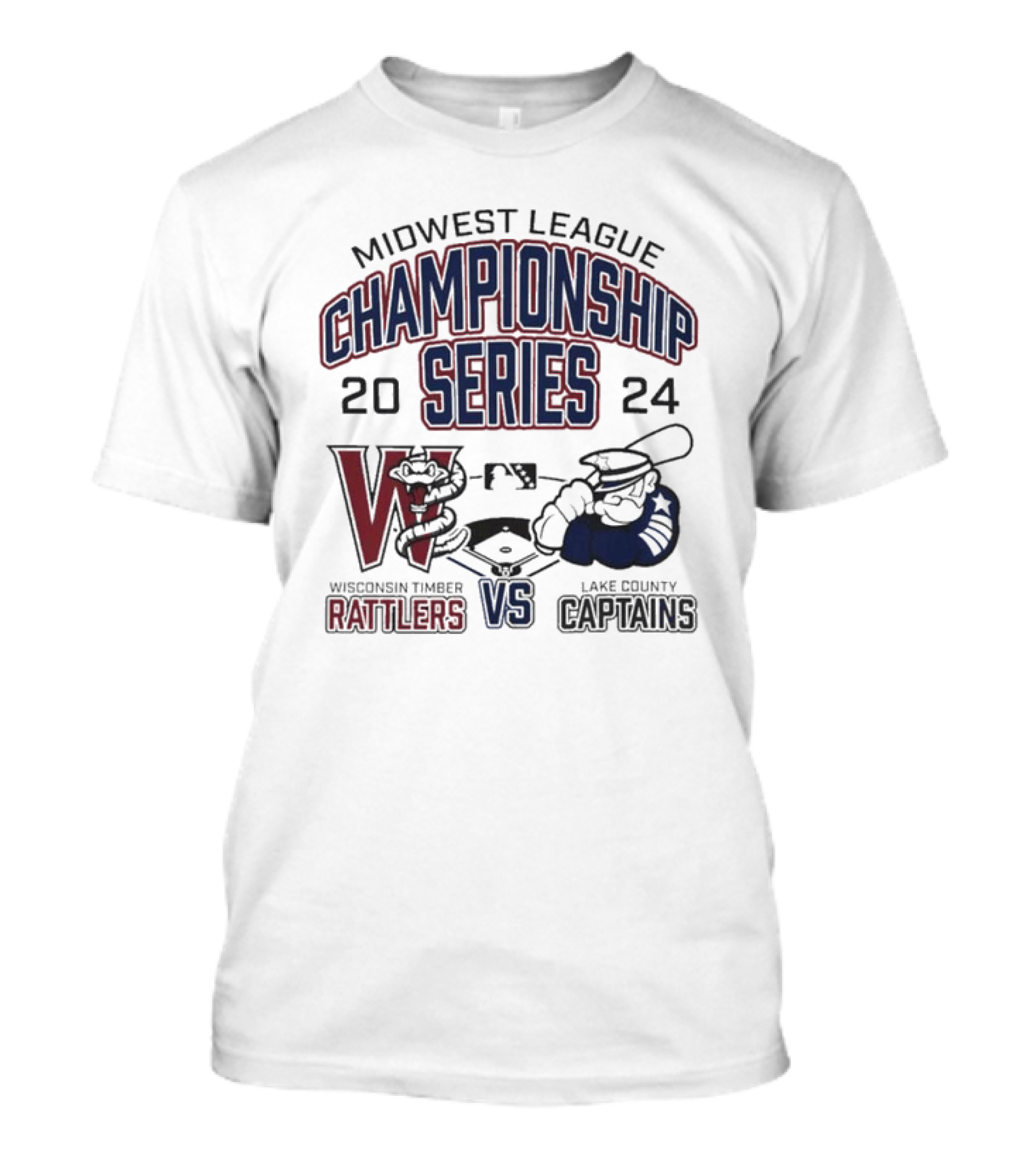 Midwest League Championship Series 2024 Lake County Captains Vs Wisconsin Timber Rattlers T-Shirt