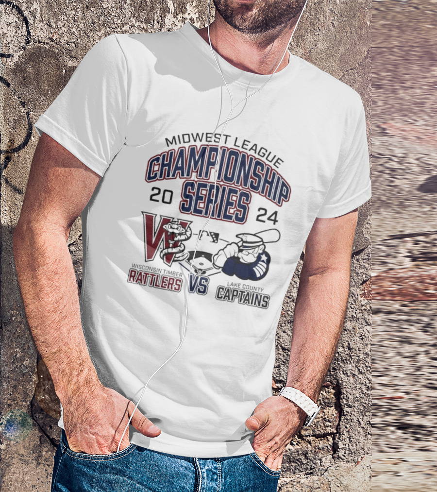 Midwest League Championship Series 2024 Lake County Captains Vs Wisconsin Timber Rattlers T-Shirt
