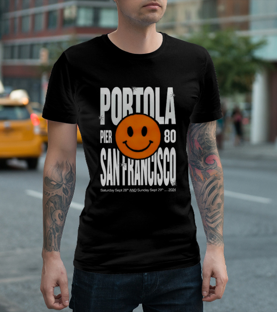 Portola Smiley San Francisco Pier 80 September 28-29 T-Shirt