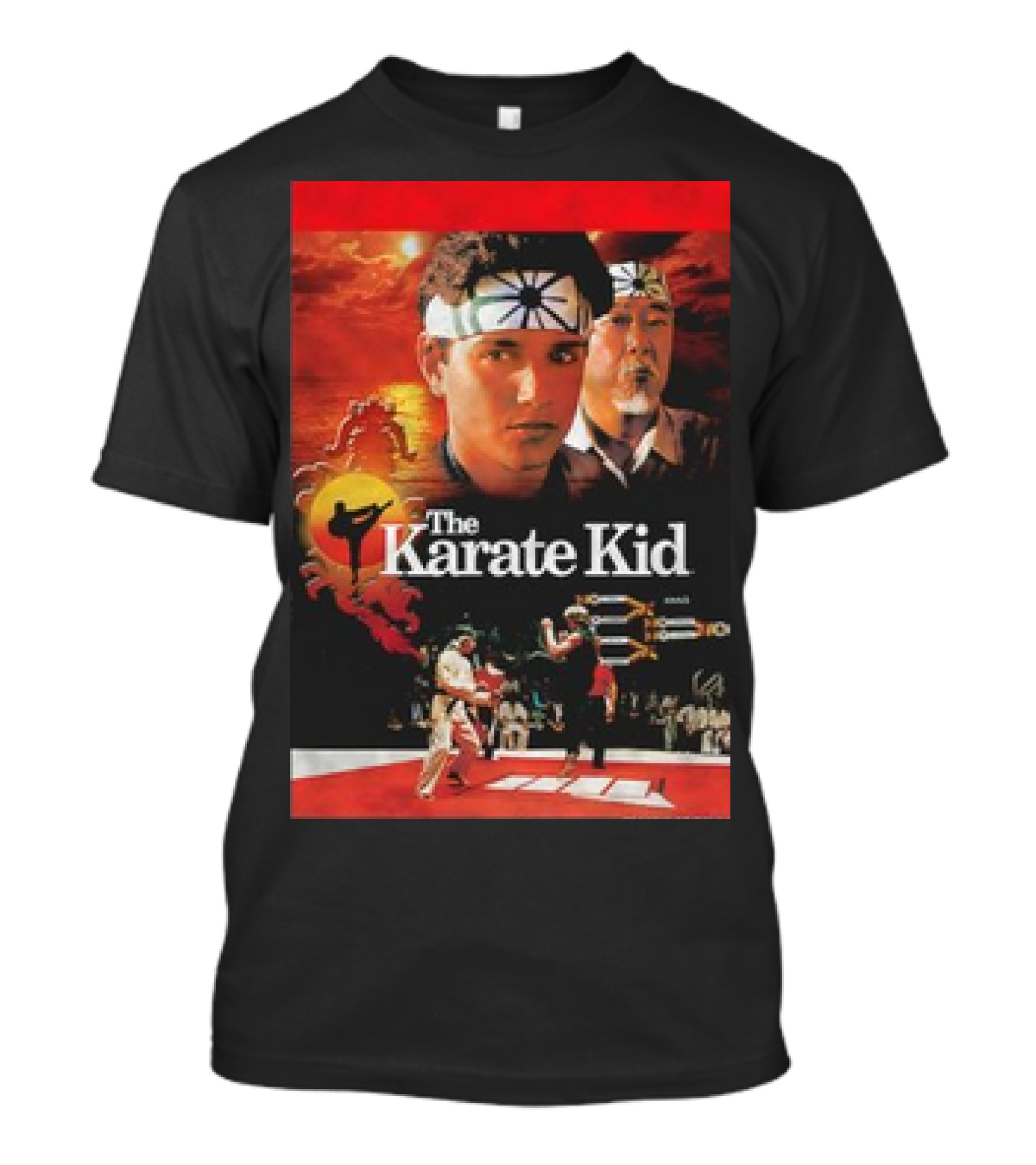The Karate Kid Vintage Movie Poster Martial Arts Tournament Scene T-Shirt