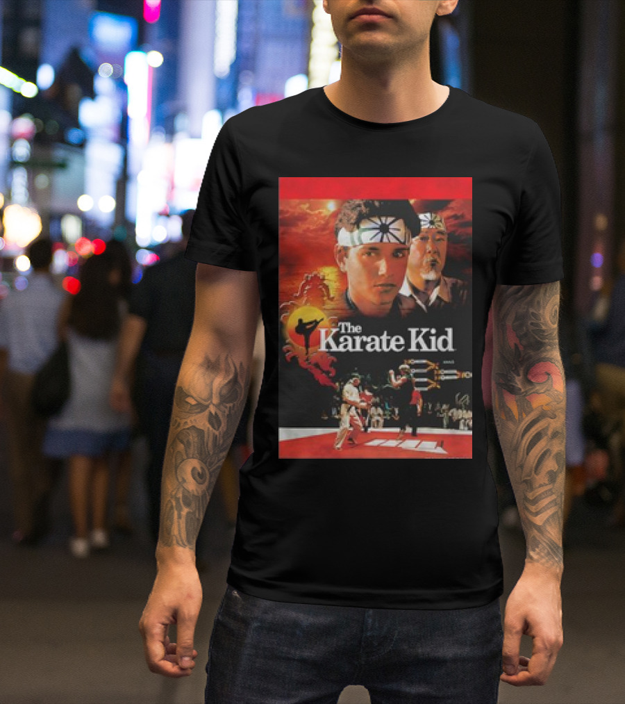 The Karate Kid Vintage Movie Poster Martial Arts Tournament Scene T-Shirt