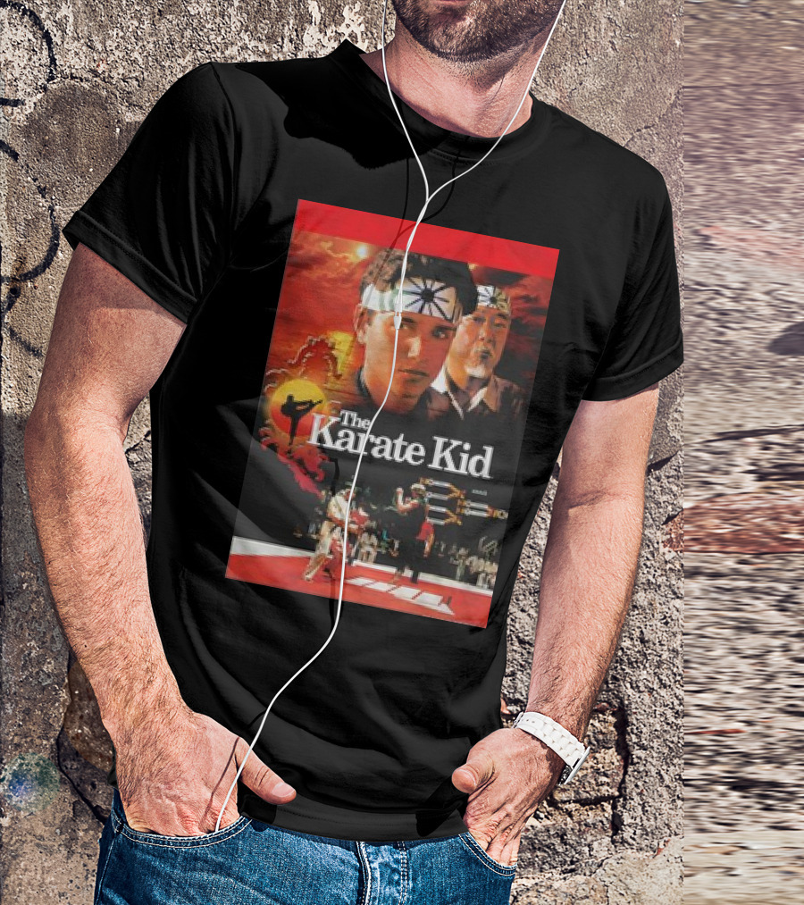 The Karate Kid Vintage Movie Poster Martial Arts Tournament Scene T-Shirt