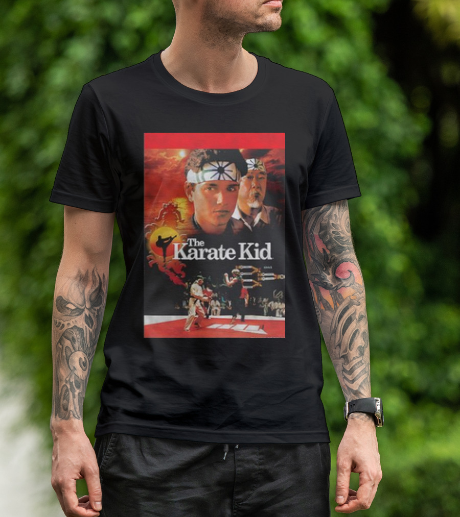 The Karate Kid Vintage Movie Poster Martial Arts Tournament Scene T-Shirt