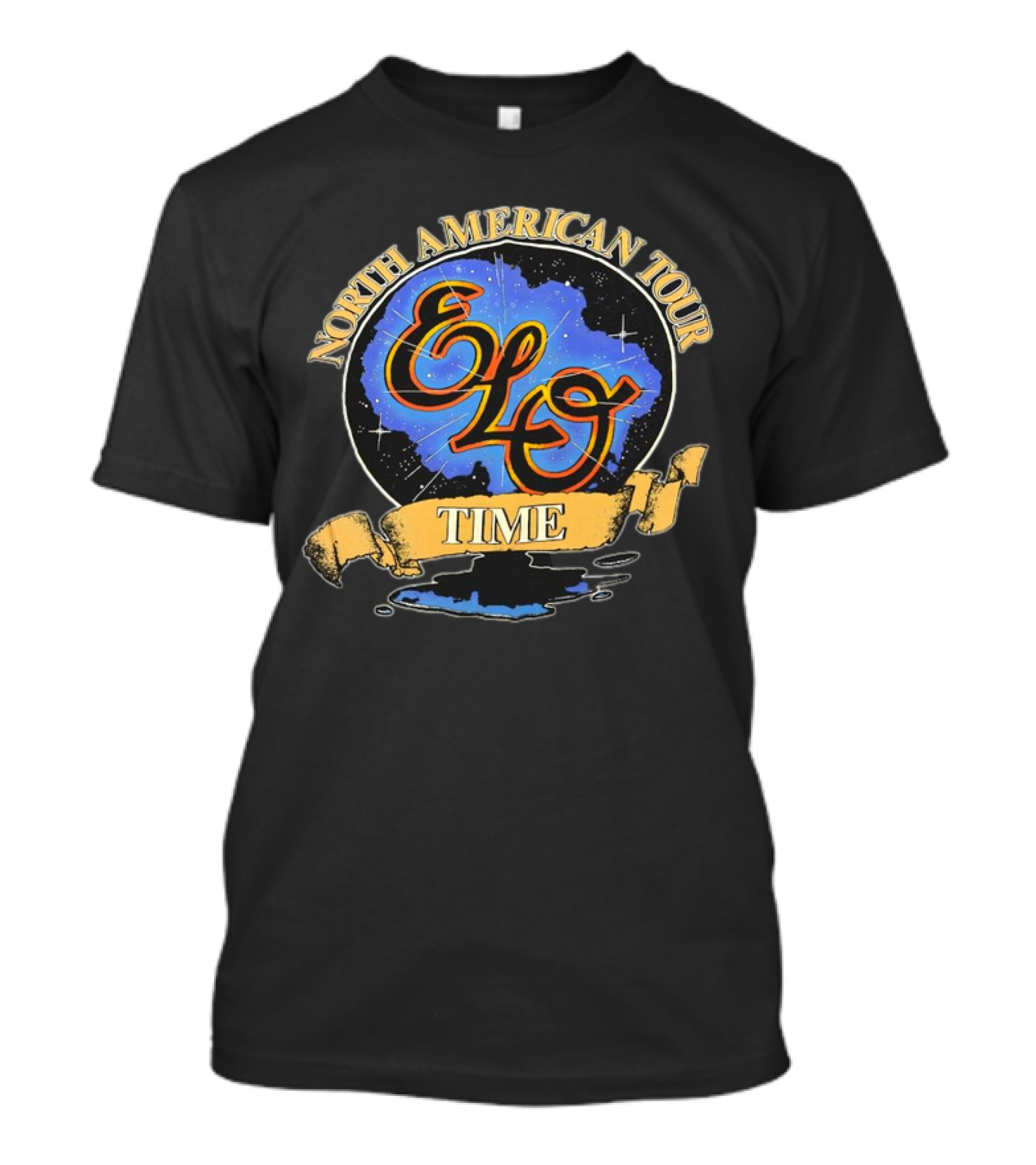 Elo North American Tour Time Vintage 1970s Inspired T-Shirt