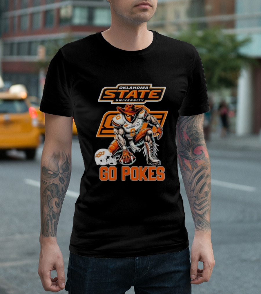 Oklahoma State University Cowboy Football Go Pokes OSU Mascot T-Shirt