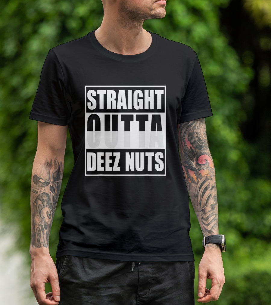 Straight Outta Deez Nuts Christmas T-Shirt