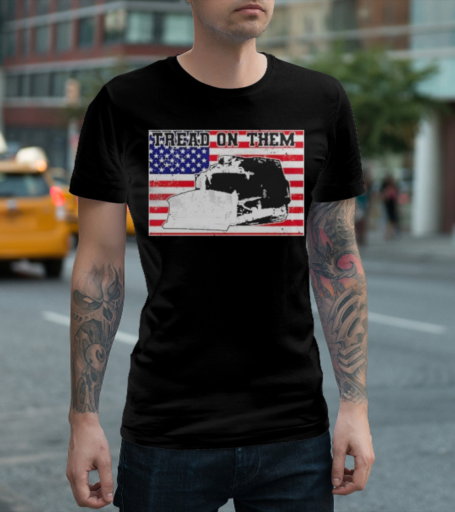 Tread On Them American Flag Killdozer T-Shirt