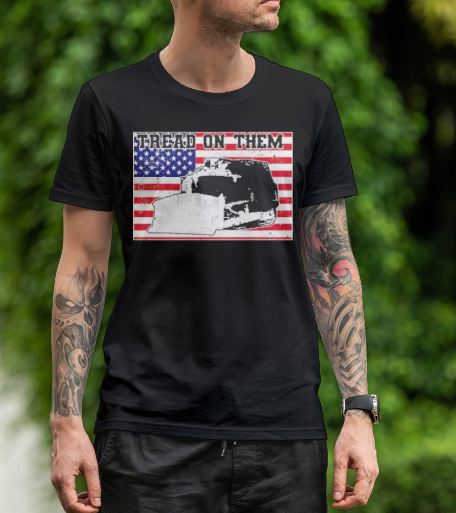 Tread On Them American Flag Killdozer T-Shirt