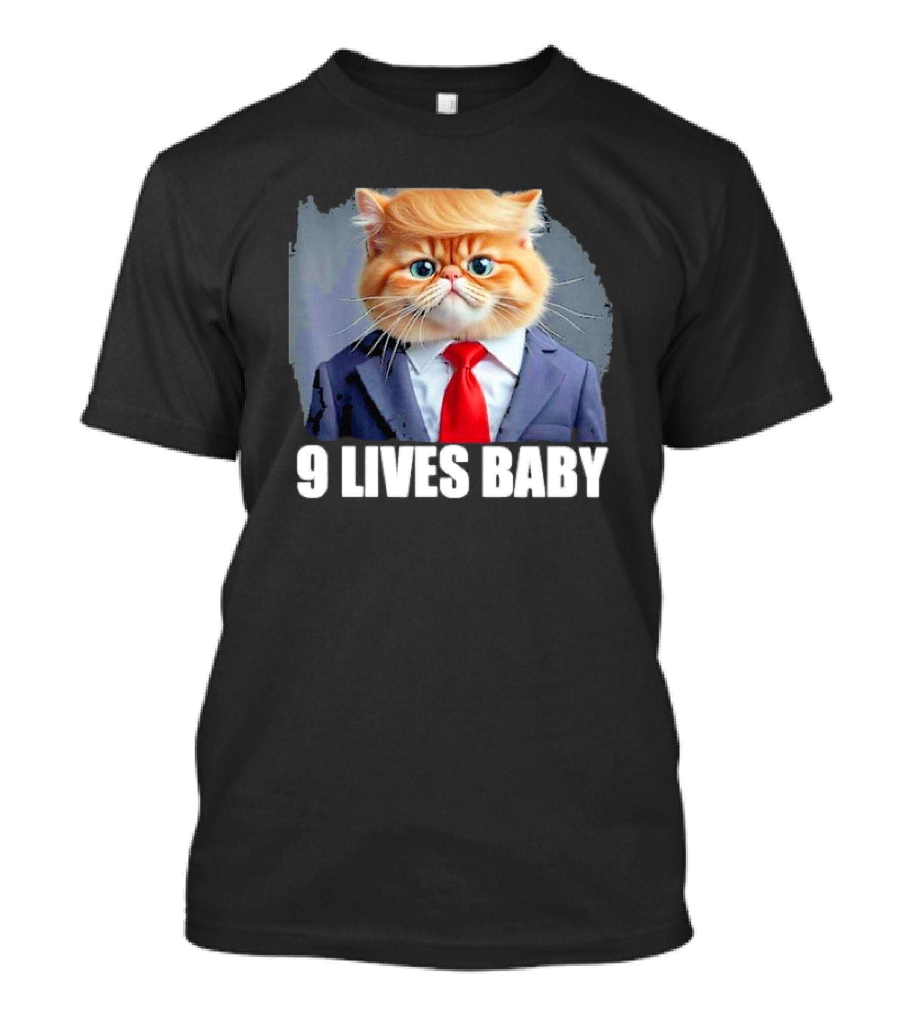 Trump Cat 9 Lives Baby Suit And Tie Image T-Shirt