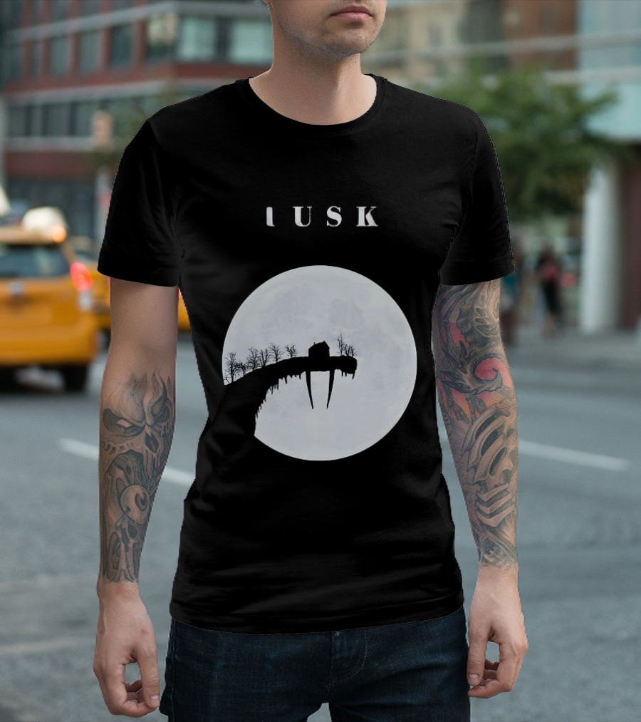 Tusk Moonlit Landscape With House And Trees T-Shirt