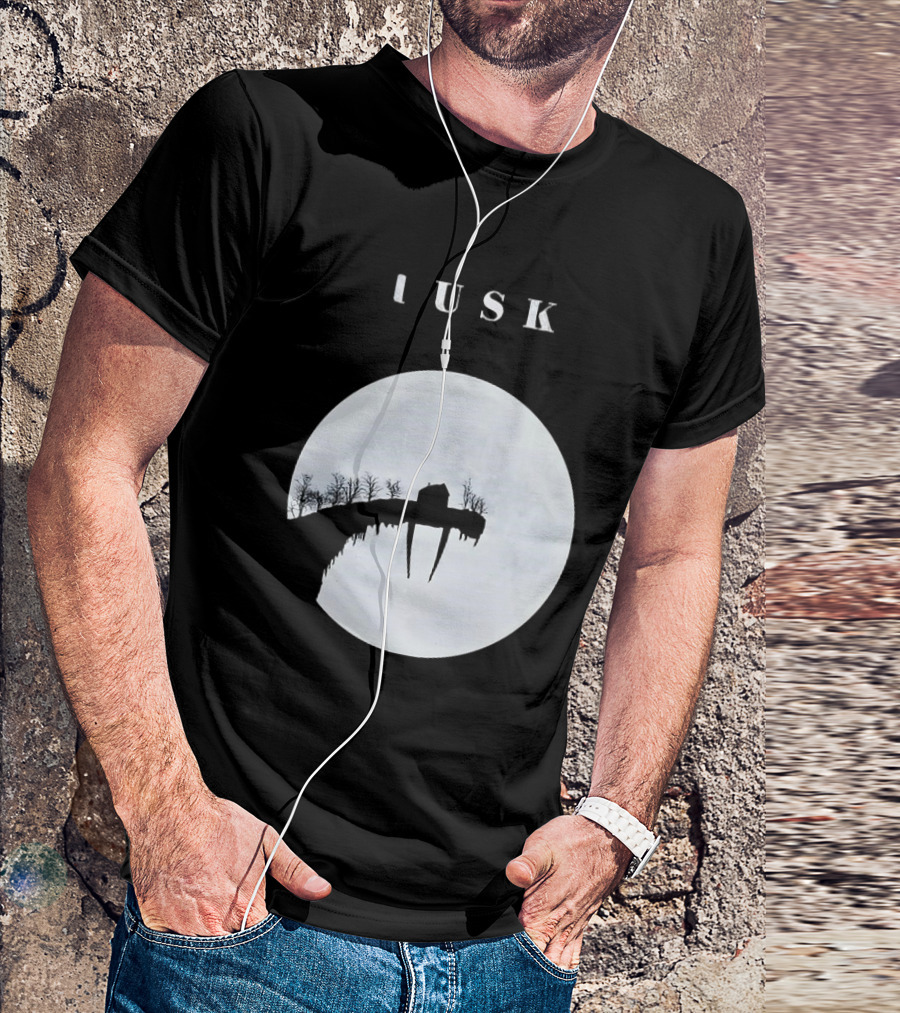 Tusk Moonlit Landscape With House And Trees T-Shirt