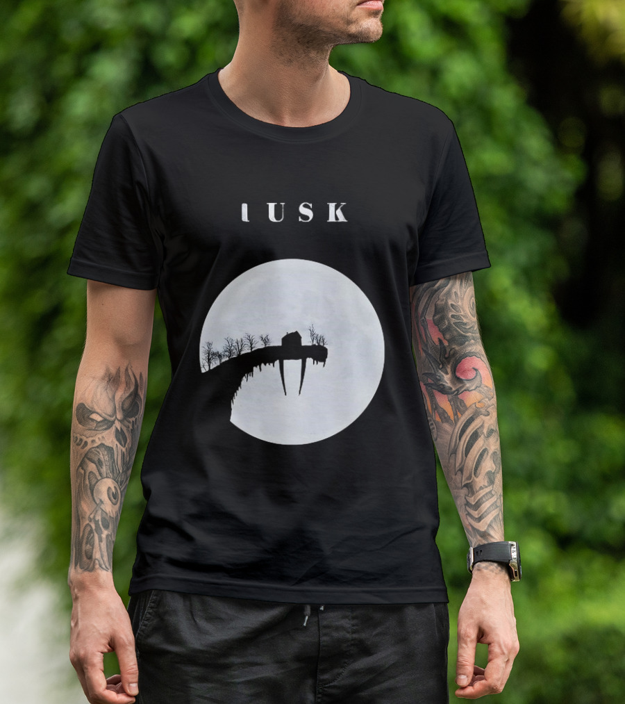 Tusk Moonlit Landscape With House And Trees T-Shirt