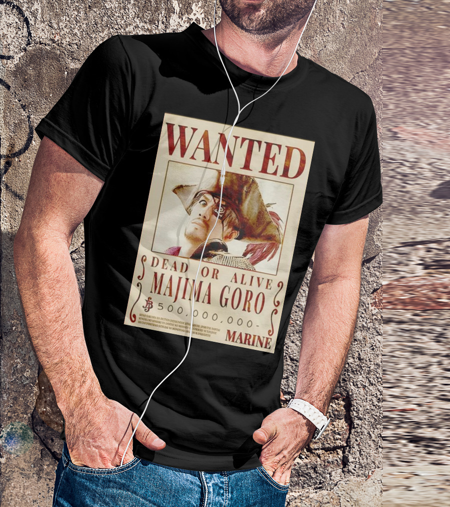 Wanted Dead Or Alive Majima Goro Marine 500,000,000 Bounty T-Shirt