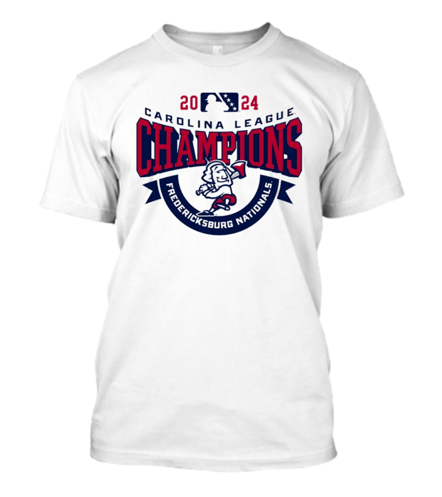 Fredericksburg Nationals Carolina League 2024 Champions Logo MLB T-Shirt