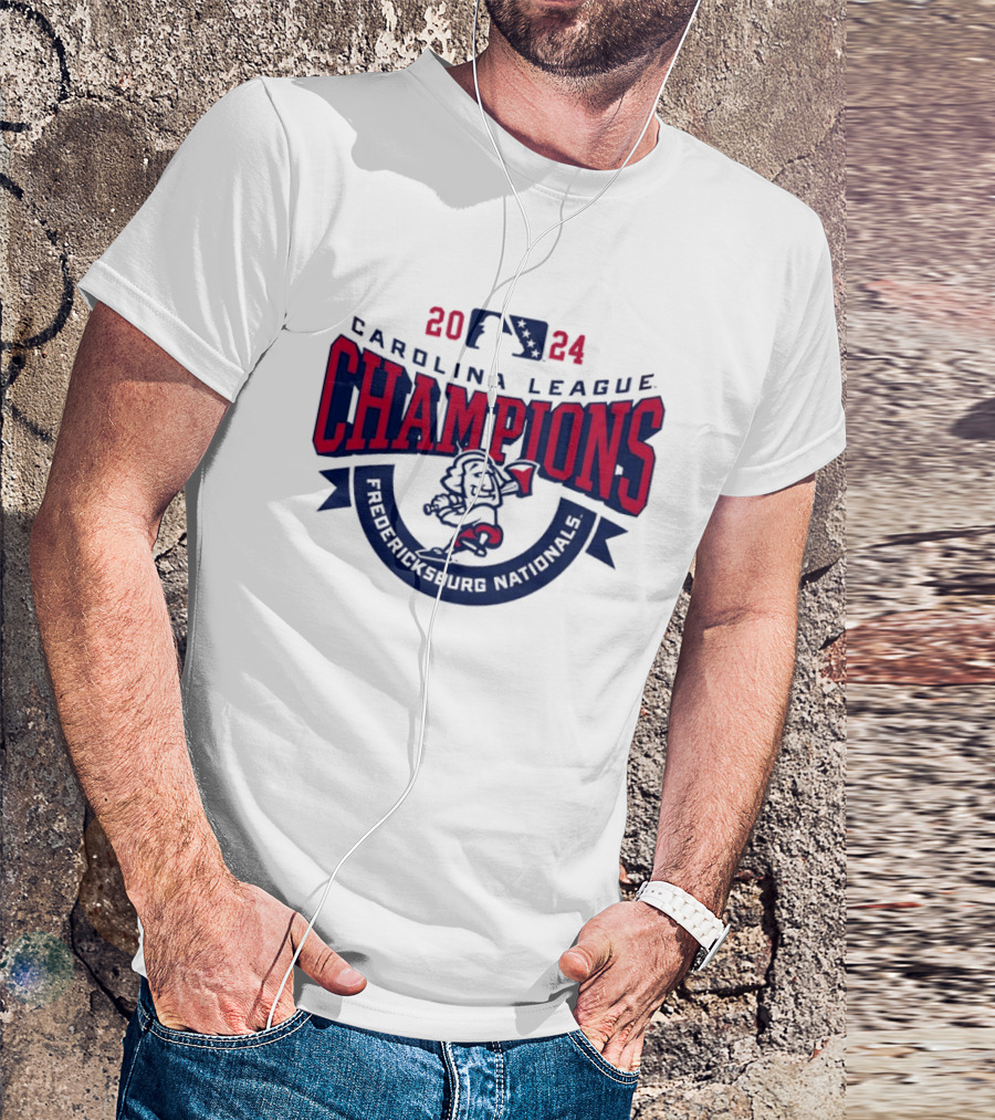 Fredericksburg Nationals Carolina League 2024 Champions Logo MLB T-Shirt