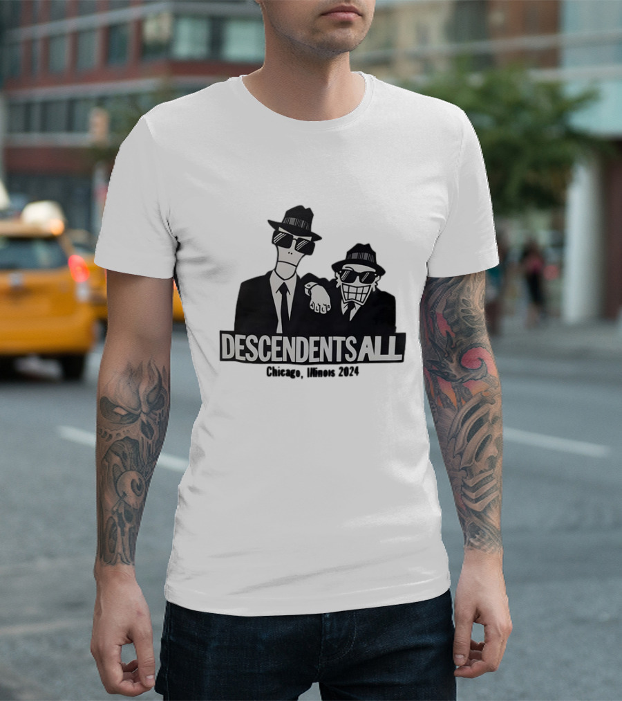 Descendents All Chicago Illinois 2024 Blues Brothers Inspired T-Shirt